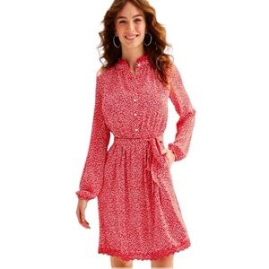 Draper James Red Floral Midi Dress